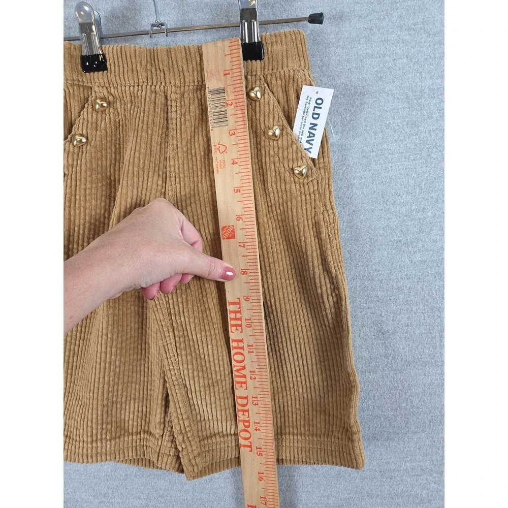 Old Navy Baby Girls 12-18 Mos Corded Wide Leg Pants Heart Buttons Preppy NEW